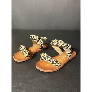 Girls BlowFish Malibu Leopard print sandals. Cute Bows! Little Girls size 11